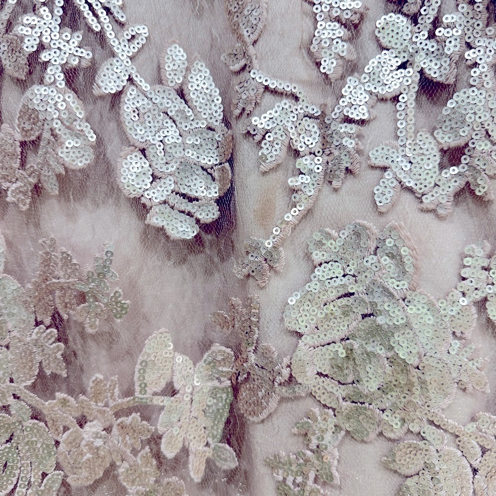 Lovers + Friends Fading Winter Floral Sequin Vneck Sheath Dress (100) - Picture 4 of 7